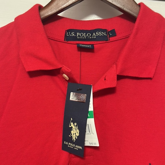 NWT ❤️ men’s Red polo shirt by U.S. Polo Assn. - Picture 5 of 8